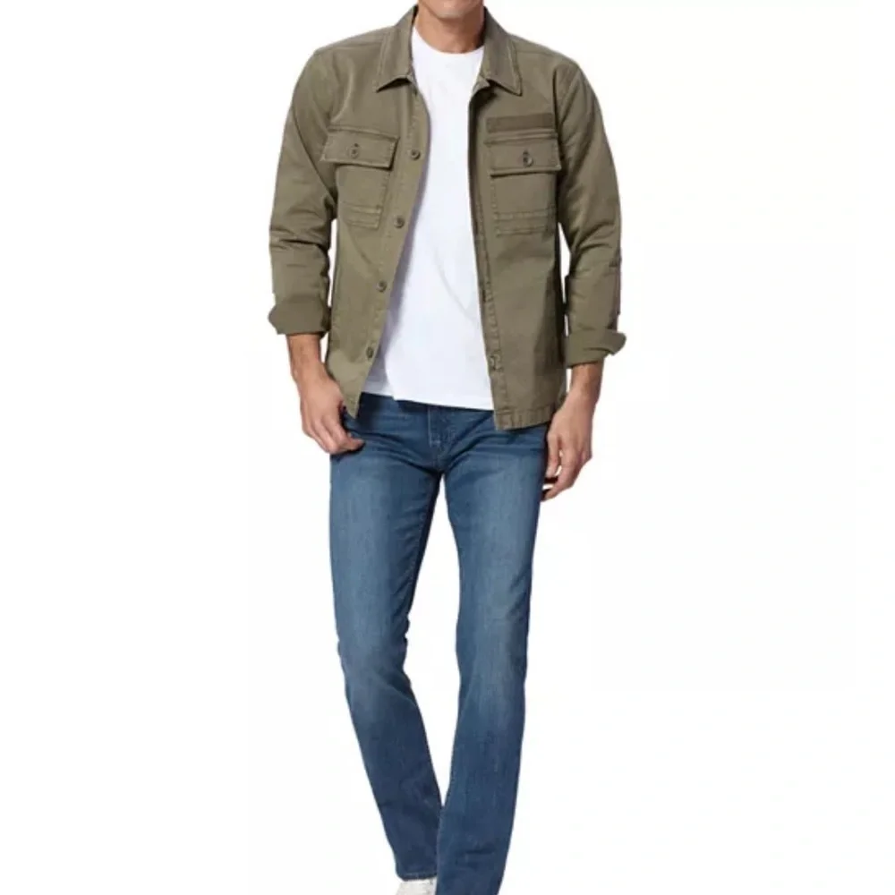 PAIGE Alva Military Jacket Olive Green Men’s Small Cotton Blend summer jacket